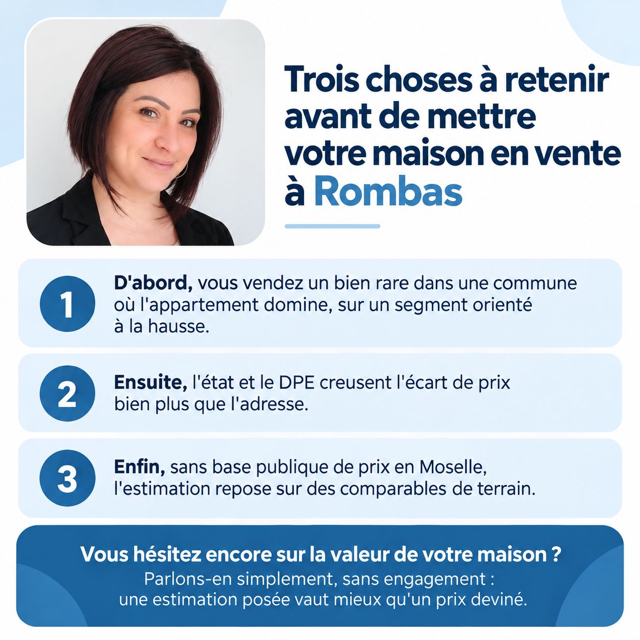 Infographie : les étapes pour vendre sa maison à Rombas